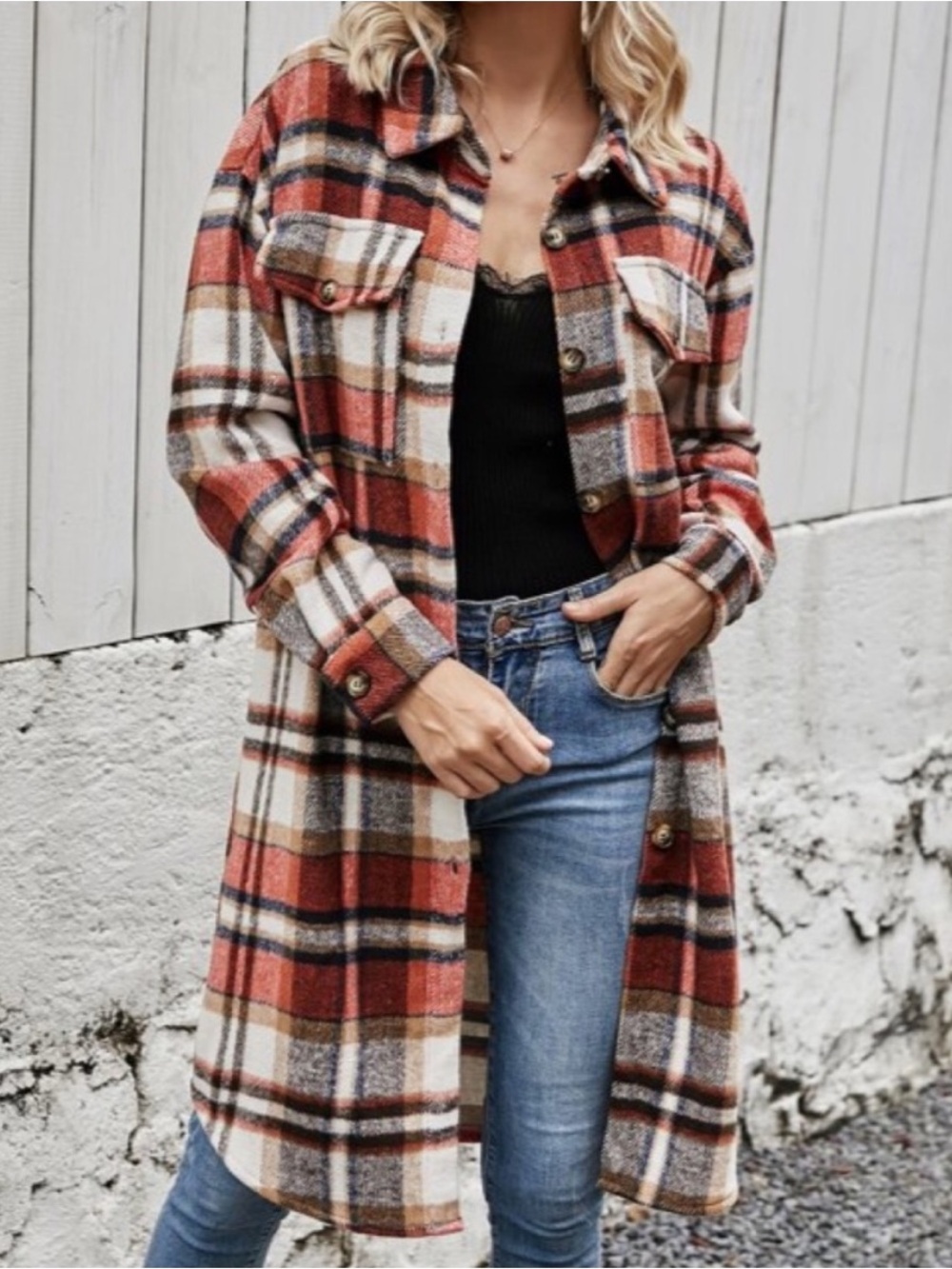 NWOT Plaid Oversized Jacket Shacket
